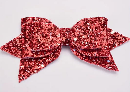 Bow straw topper RED