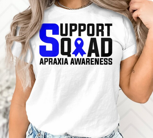 Support Squad Apraxia Awareness T shirt