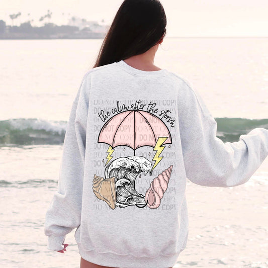 The calm after the storm crewneck sweater