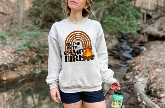 Find me by the campfire crewneck sweater