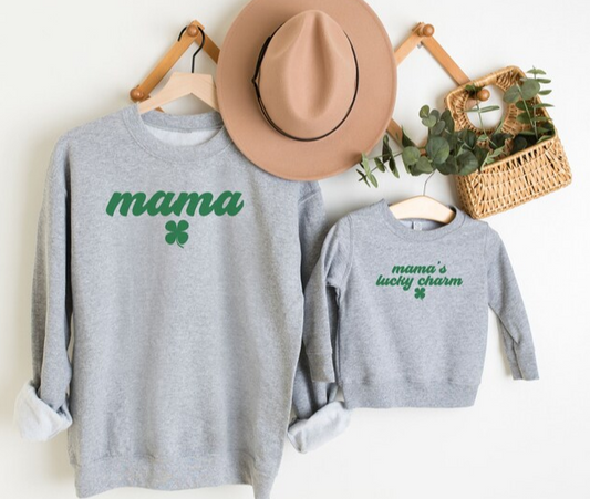 Mama / Mama's lucky charm crewneck sweaters