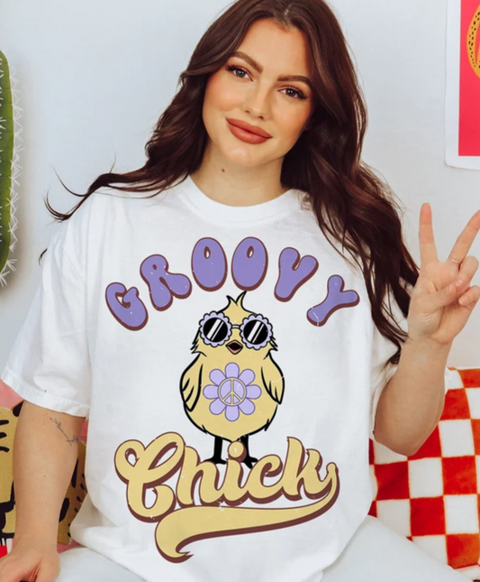One groovy chick T shirt - Kids & Adult sizing