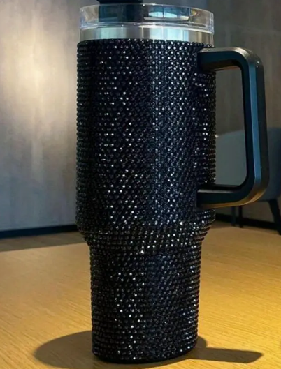 40oz BLING tumbler BLACK