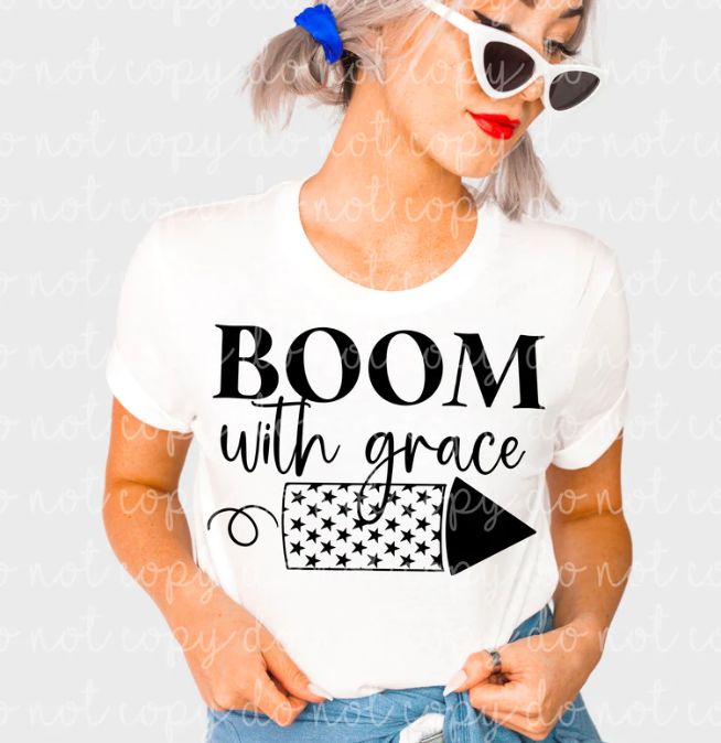 BOOM with grace T shirt