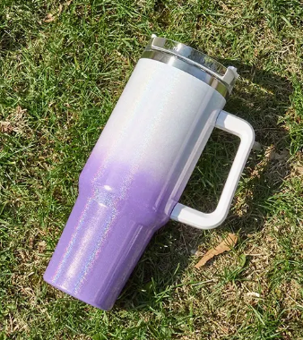 40 oz purple ombre shimmer tumbler