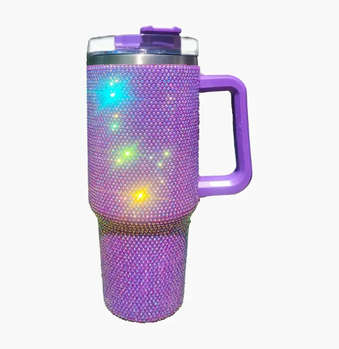 40oz purple BLING tumbler