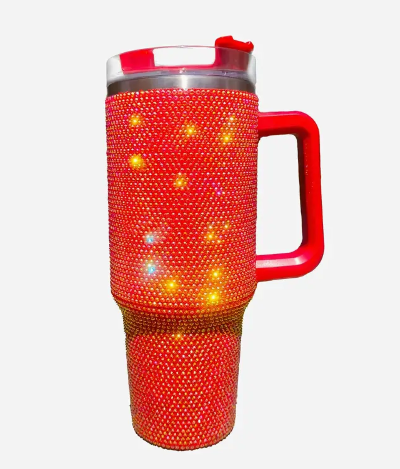 40oz BLING tumbler RED