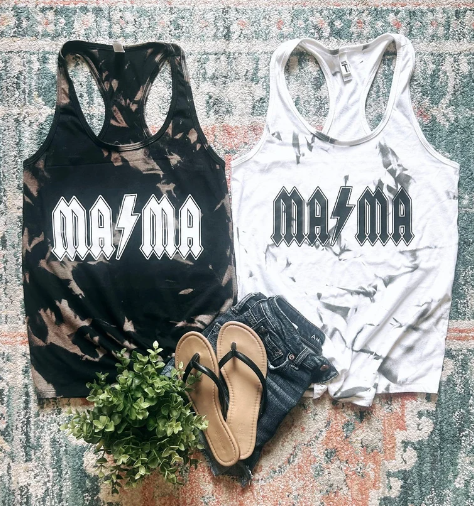 MAMA scrunch dye tank top