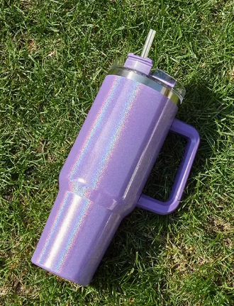 40 oz purple shimmer tumbler