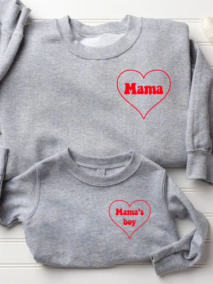 Mama / Mama's Boy matching crewneck sweaters