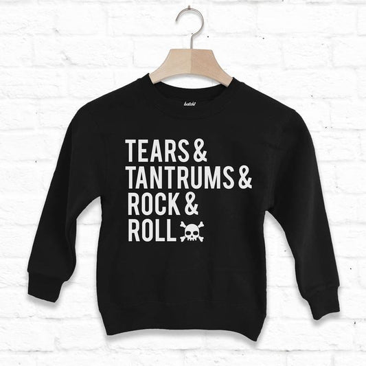 Tears Tantrums & Rock & Roll Kids crewneck sweater