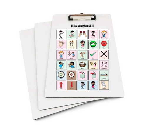 Let's Communicate AAC Clipboard single sided