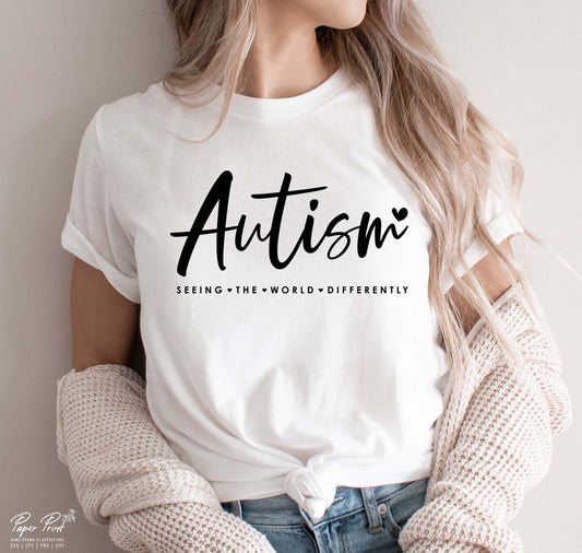 Autism seeing the world differently t shirt