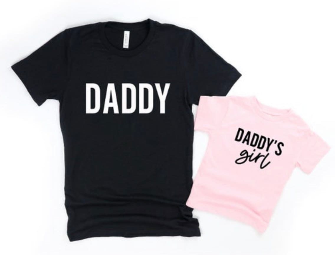 Daddy / Daddy's Girl matching mens & kids t shirt