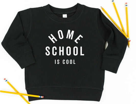 Home school is cool Kids crewneck sweater