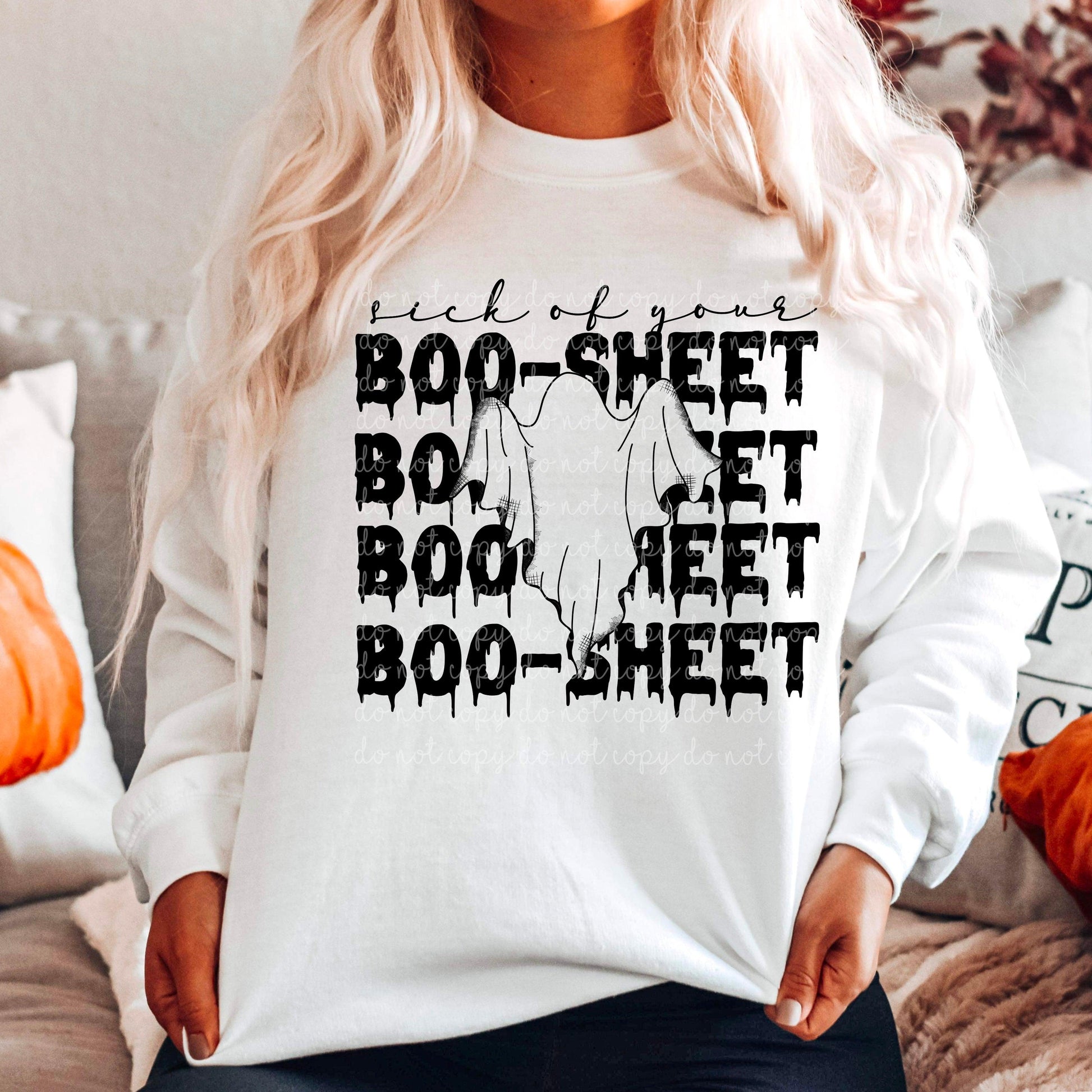 Sick of your Boo-sheet Crewneck sweater - RAR.