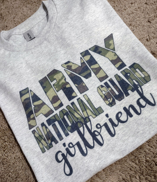 ARMY NATIONAL GUARD girlfriend t shirt