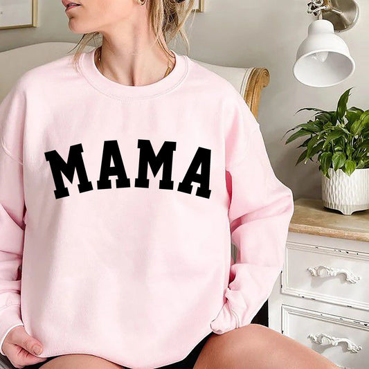 MAMA pastel pink crewneck sweater