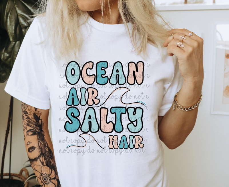 Ocean air salty hair t shirt