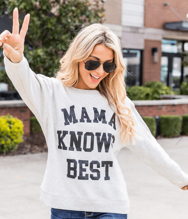 MAMA KNOWS BEST crewneck sweater - RAR.