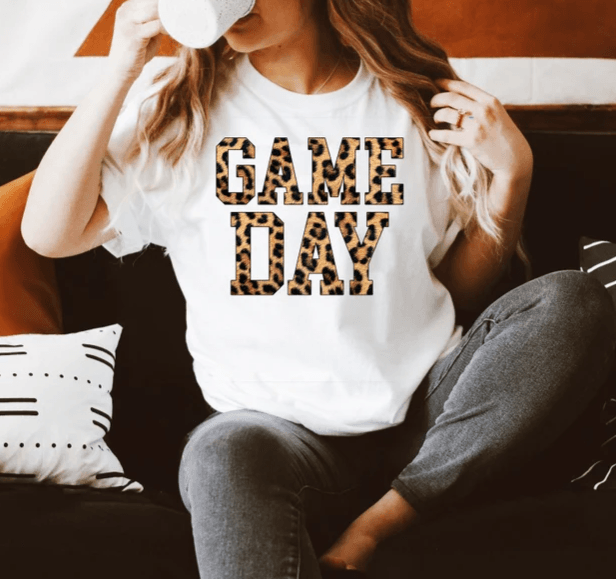 Game Day cheetah print t shirt - RAR.