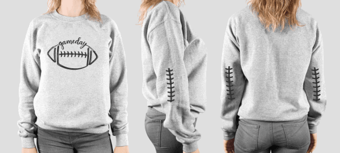 Gameday laces sleeves crewneck sweater - RAR.