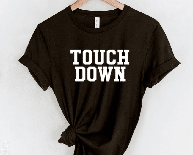 Touch Down black/white t shirt - RAR.