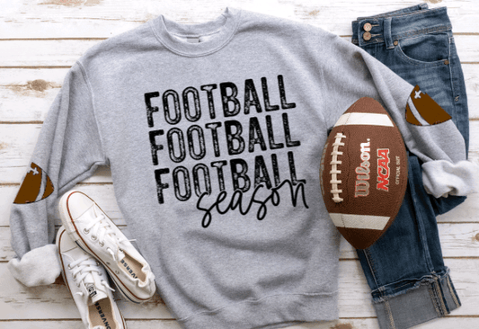 Football Season Crewneck sweater with elbow print - RAR.