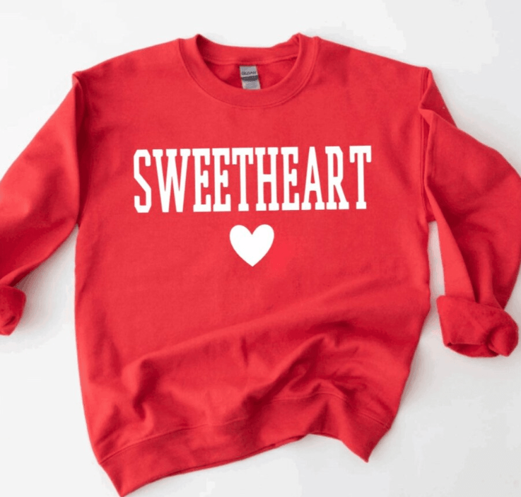 Sweetheart Valentines Day crewneck sweaters. - RAR.