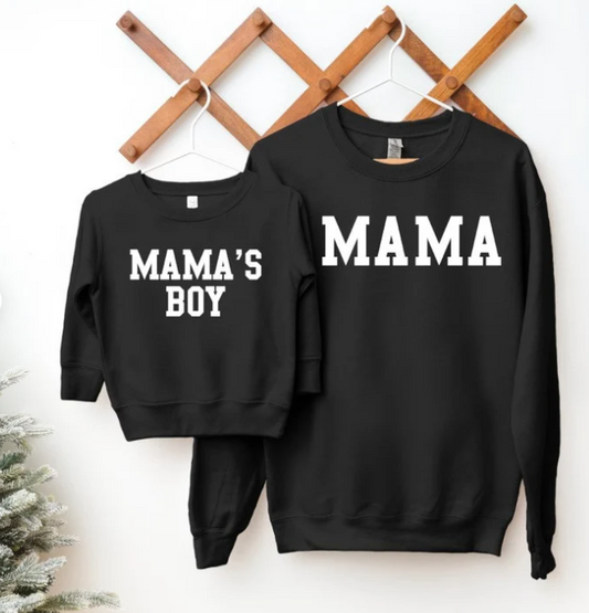 Mama & Mama's Boy black crewneck set