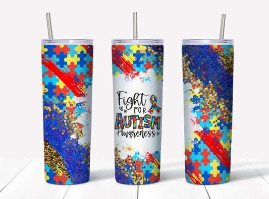 Fight for Autism Awareness tumbler