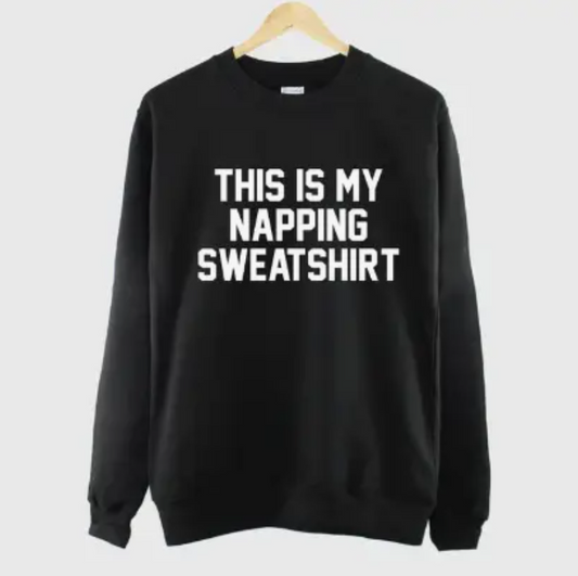 Napping sweatshirt crewneck sweater black