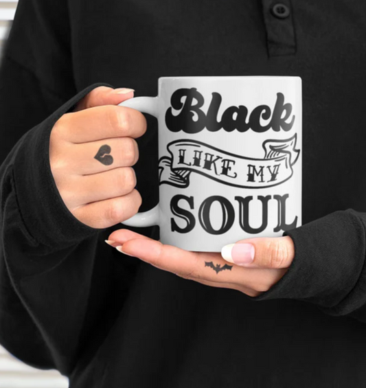 Black like my soul mug