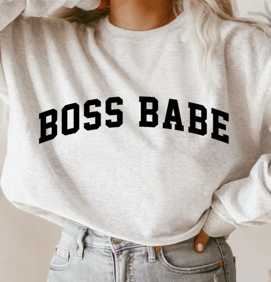 BOSS BABE crewneck sweater