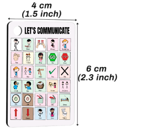 Let's communicate basic AAC KEYCHAIN