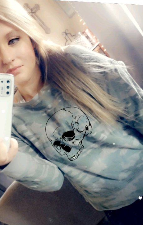 Skull CAMO crewneck sweater