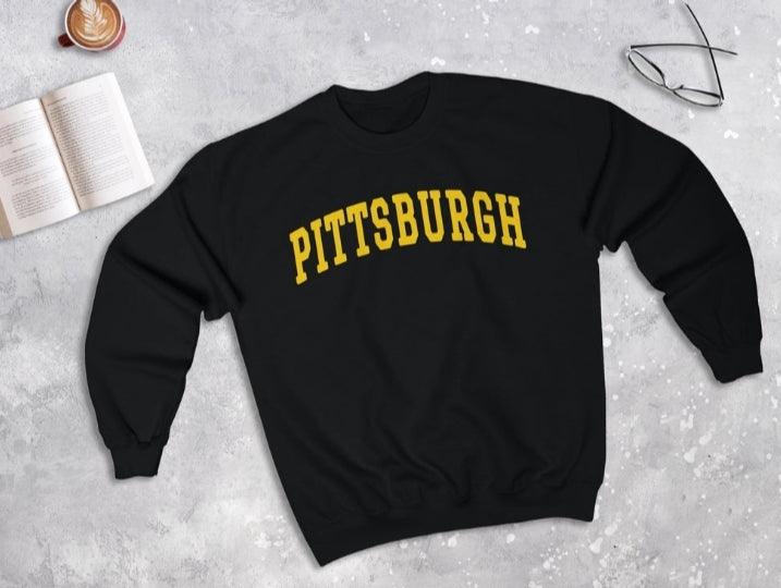 Pittsburgh - Black Crewneck Sweater - RAR.