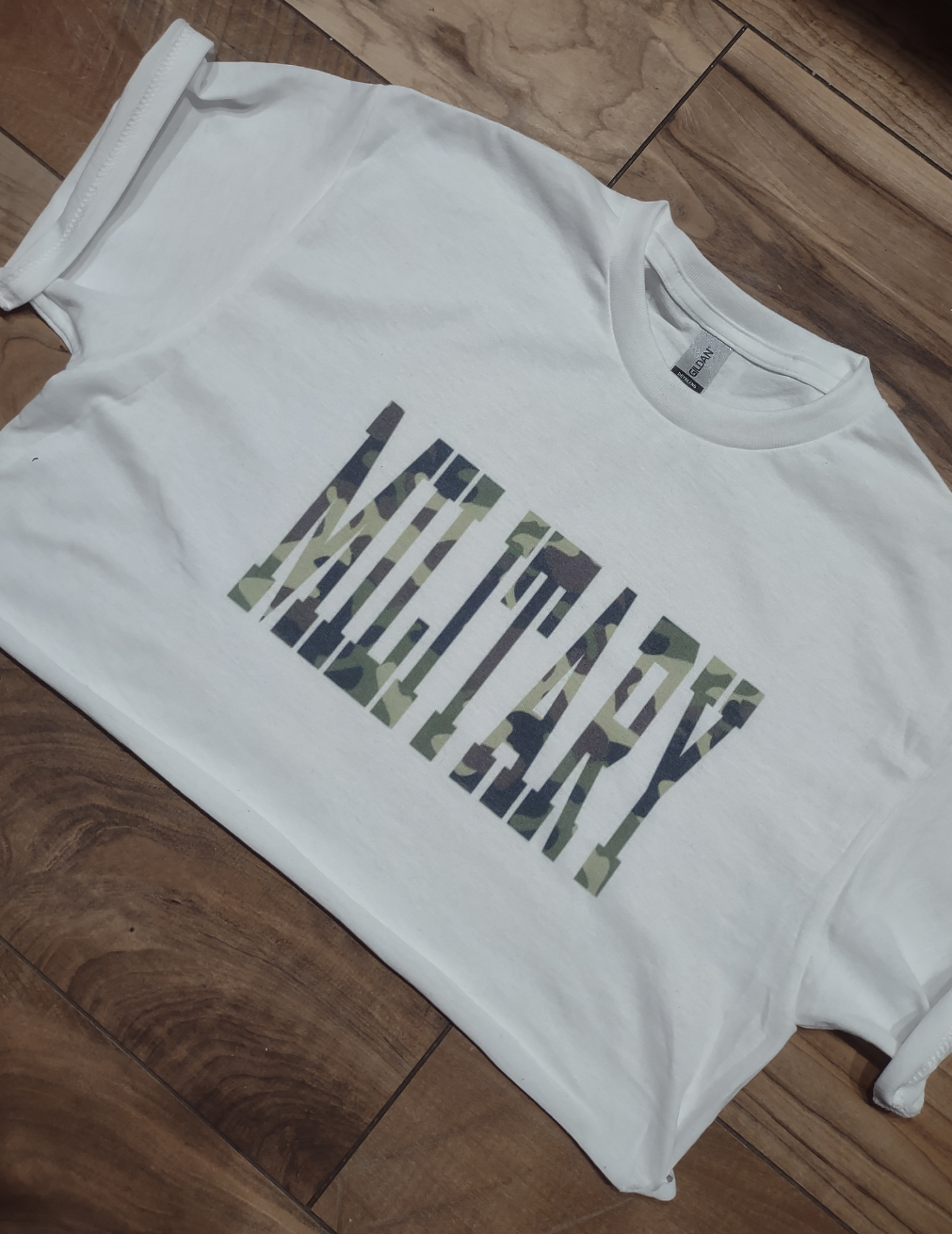 Camo MILITARY cropped t shirt