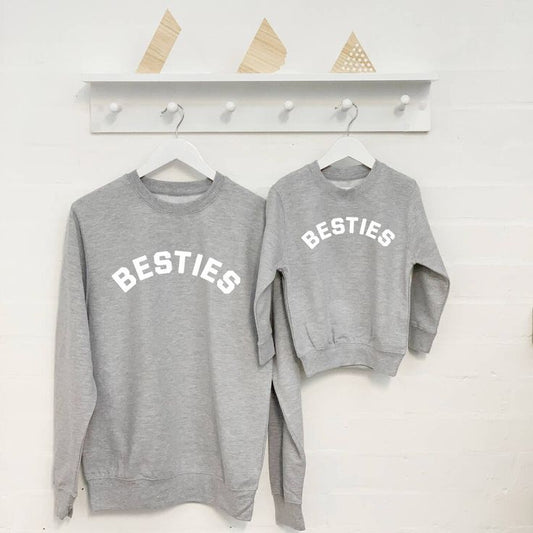 BESTIES Adult/Child matching crewneck sweaters